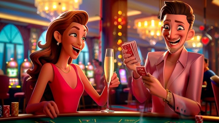 Meja baccarat Allbet dengan dealer langsung dan antarmuka multi-kamera di joker5000
